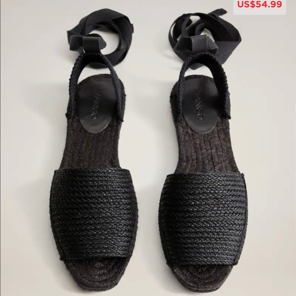 MANGO Laces sling back espadrilles